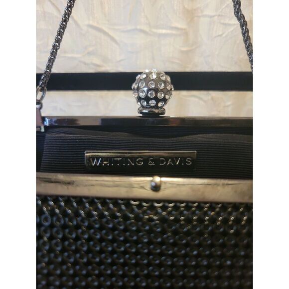 Rent the runway Whiting and Davis black mesh glam clutch with diamond accent - Picture 6 of 6